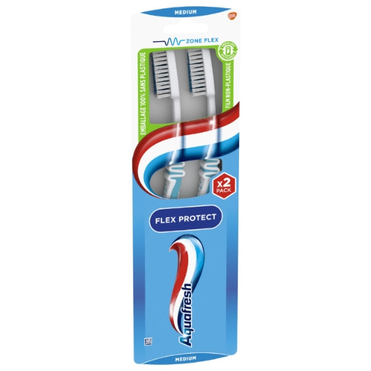 Aquafresh Brosse À Dents Flexible Médium 2 Brosses