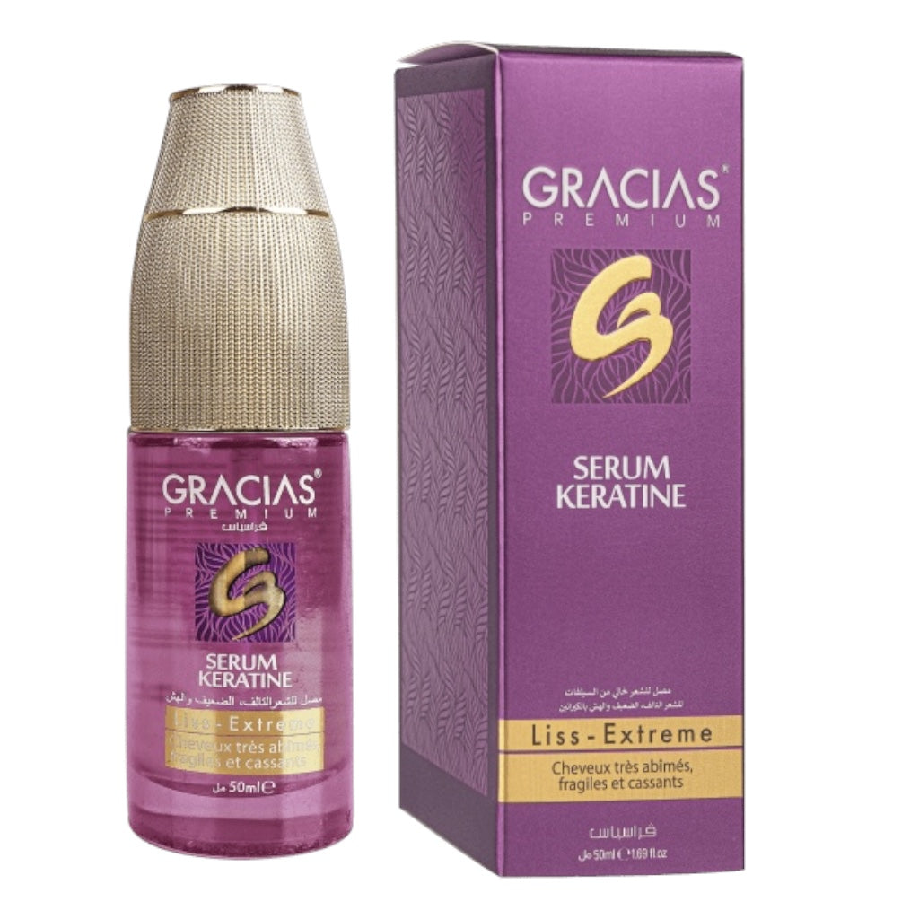 Gracias Sérum Keratine Sans Sulfate Cheveux Très Abimés Fragiles Et Cassants