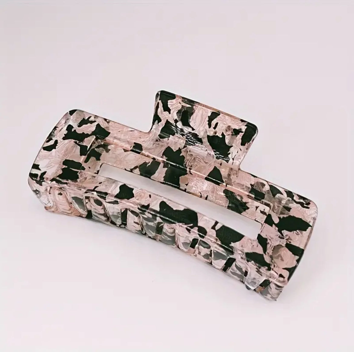 Grande Pince À Cheveux Rectangulaire À Motif Pinces À Cheveux Creuses En Forme De Griffe De Requin Pour Femmes