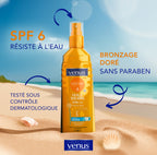 Venus Viderm Huile Solaire Protection Solaire Uva Uvb Non Gras-Non Greasy Spf 6 Water Résistant Corps Et Cheveux