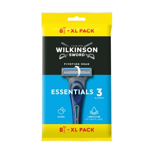 Wilkinson شفرات حلاقة للاستعمال مرة واحدة اسينشال 3 شفرات رأس متحرك