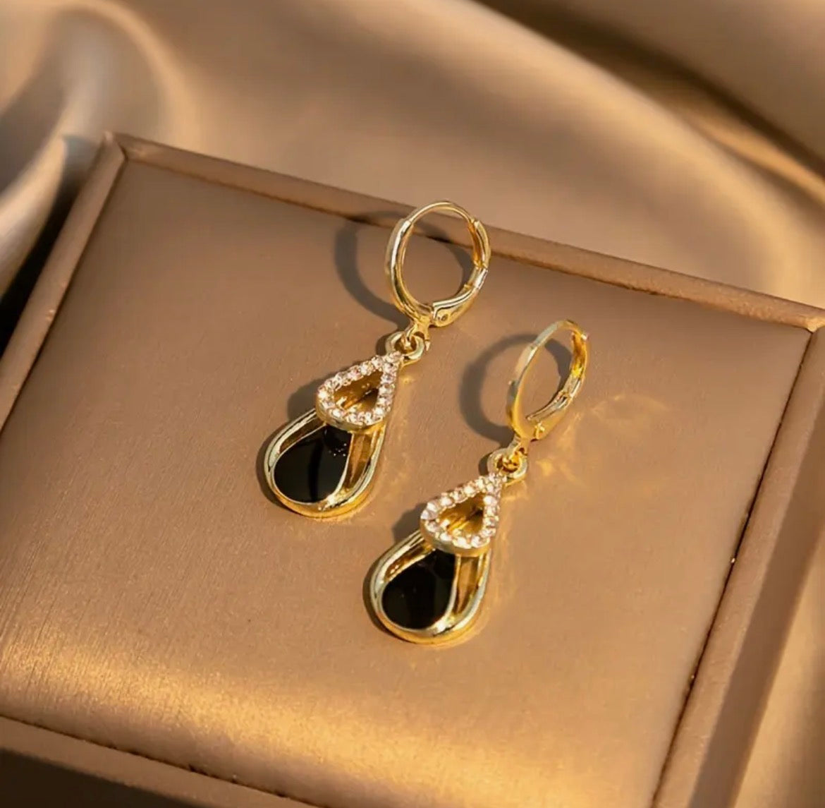 Boucles En Forme De Goutte D'Eau À Double Couche Design Élégant En Alliage De Zinc Avec Nouveau Mosaïque Brillant