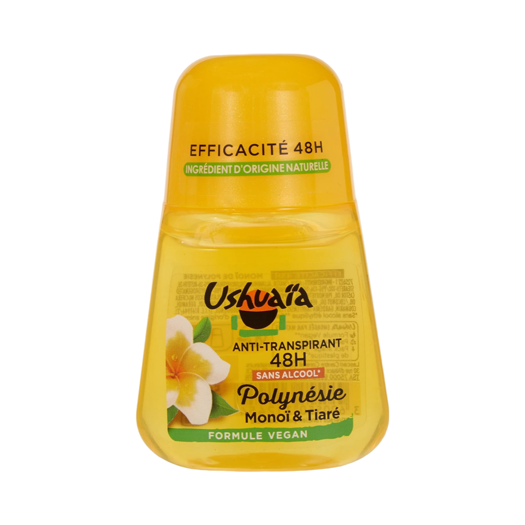 Ushuaia Déodorant Femme Bille Soin Polynesie Huile De Monoi & Fleur De Tiare Efficacite 48H