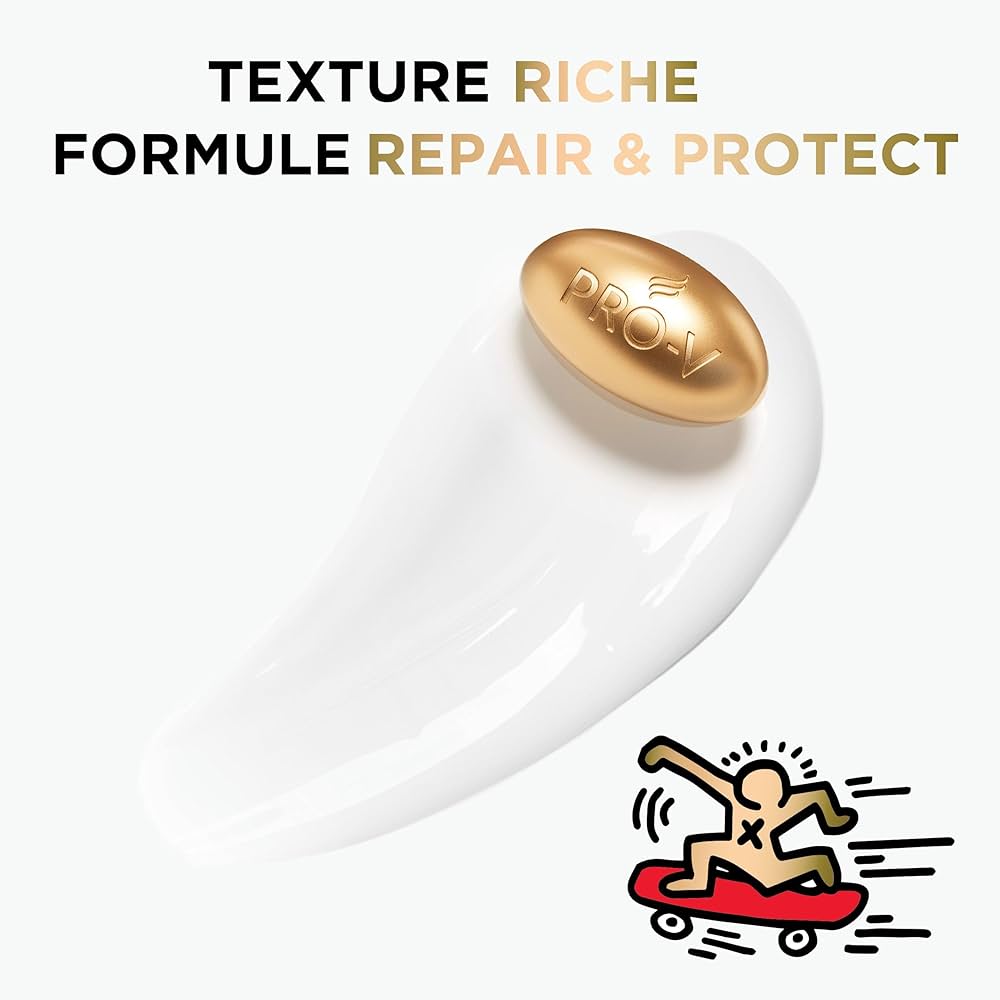 Pantene Pro-V X Keith Haring Art Collection قناع الشعر المقوي بالكيراتين للإصلاح والحماية