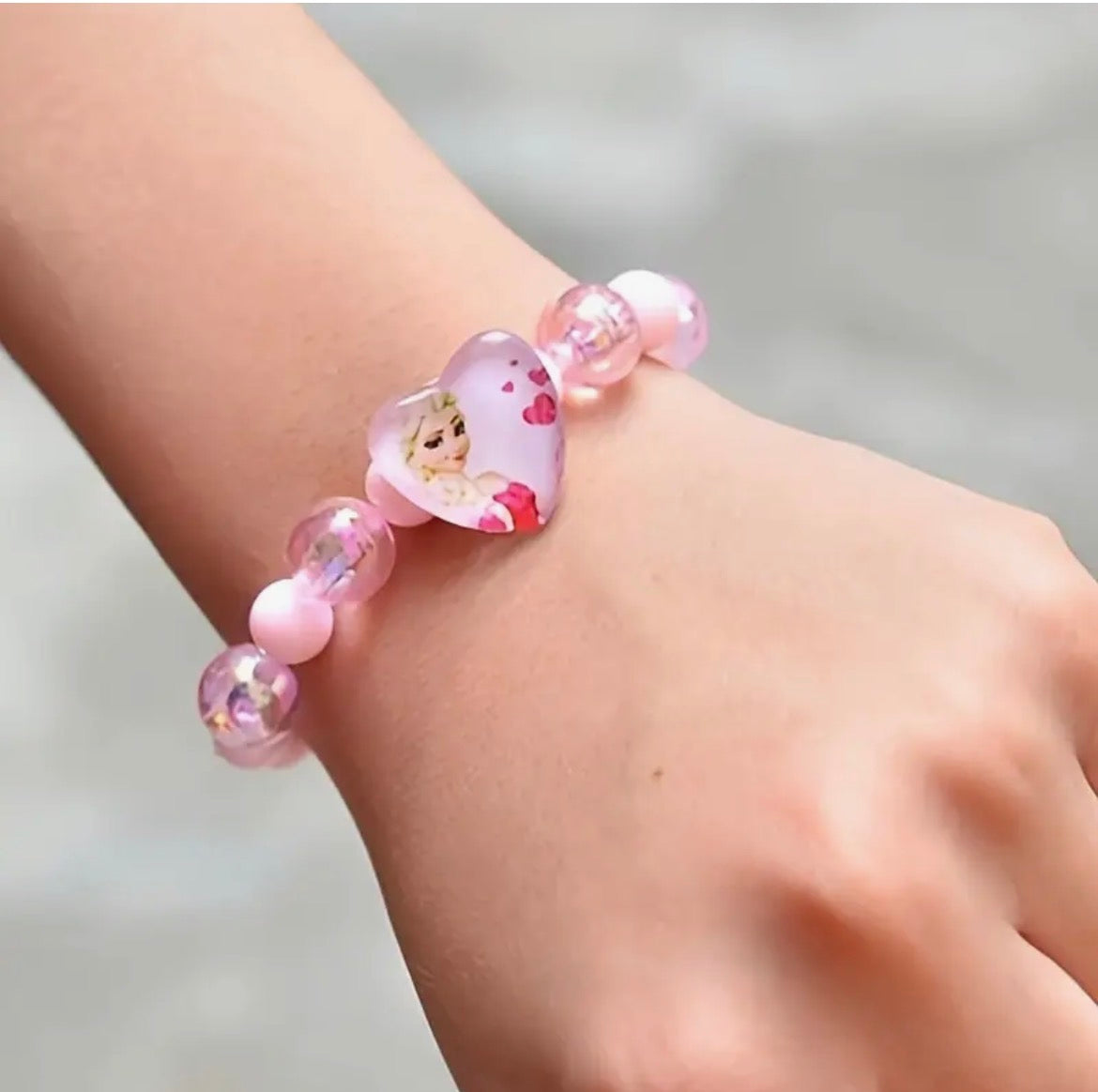 Bracelet En Perles Colorées Princesses Disney