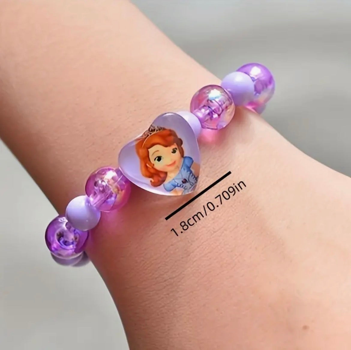 Bracelet En Perles Colorées Princesses Disney