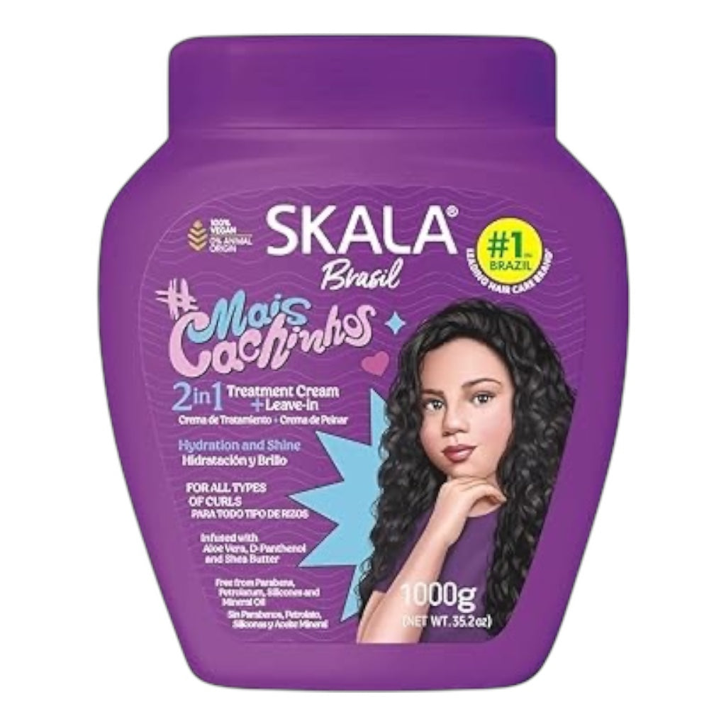 Skala Brasil #Mais Cachinhos 2 في 1 كريم تكييف وتصفيف