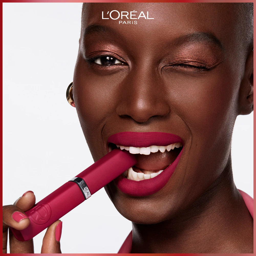L'Oréal Paris Infaillible Matte Resistance أحمر شفاه مطفأ يدوم طويلاً ومرطب
