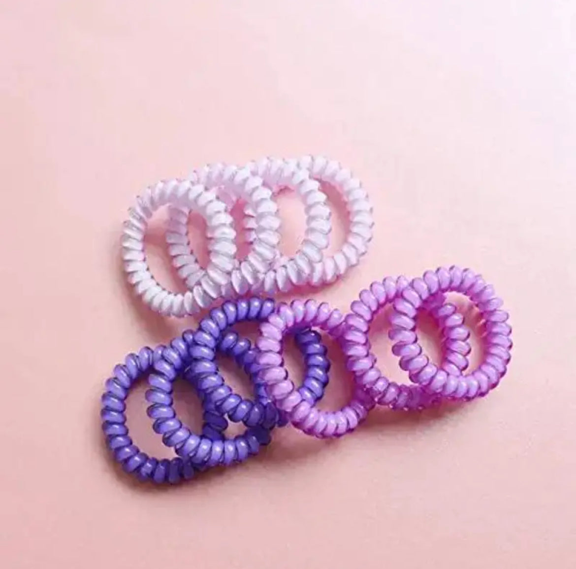 Liens Élastiques En Spirale En Caoutchouc Pour Cheveux 1Pcs