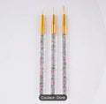 Pinceau De Peinture Acrylique Pour Nail Art Design De Fleurs Et De Rayures Stylo De Dessin Diy Outil De Manucure