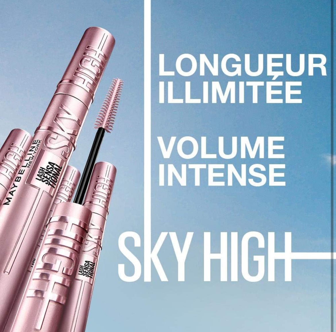 Maybelline New York Mascara Volume & Longueur Sky High Waterproof – Very Black