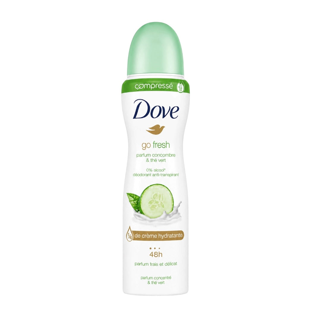 Dove Go Fresh Déodorant Spray Compressé – Concombre & Thé Vert 48H