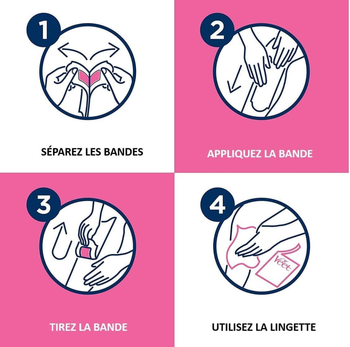 Veet Easy-Gel Bandes De Cire Wax Strips