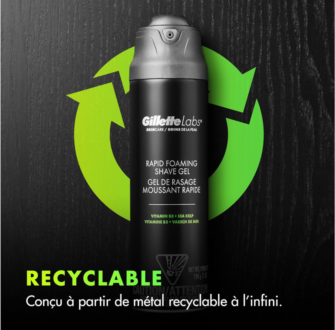 Gillettelabs Gel À Raser Pour Une Mousse Rapide, Par Gillette, Gel À Raser Pour Homme, 198Ml