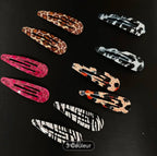 Ensemble De Pinces À Cheveux Léopard Vintage Pour Femmes, Barrettes Mignonnes En Alliage Esthétique Y2K