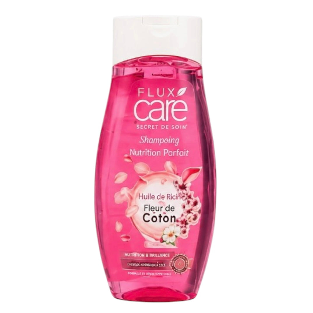 Flux Care – Shampoing Nutrition Parfait À L’Huile De Ricin & Fleur De Coton