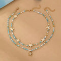Collier Bohème Étoile De Mer En Perles