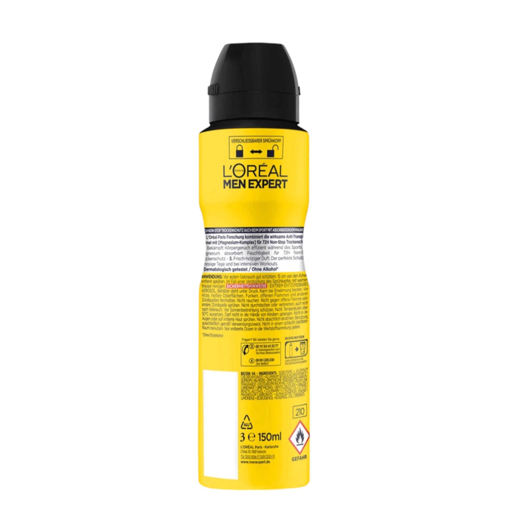 L'Oréal Men Expert Invincible Sport Anti-Transpirant Pour Rester Au Sec Pendant 72H