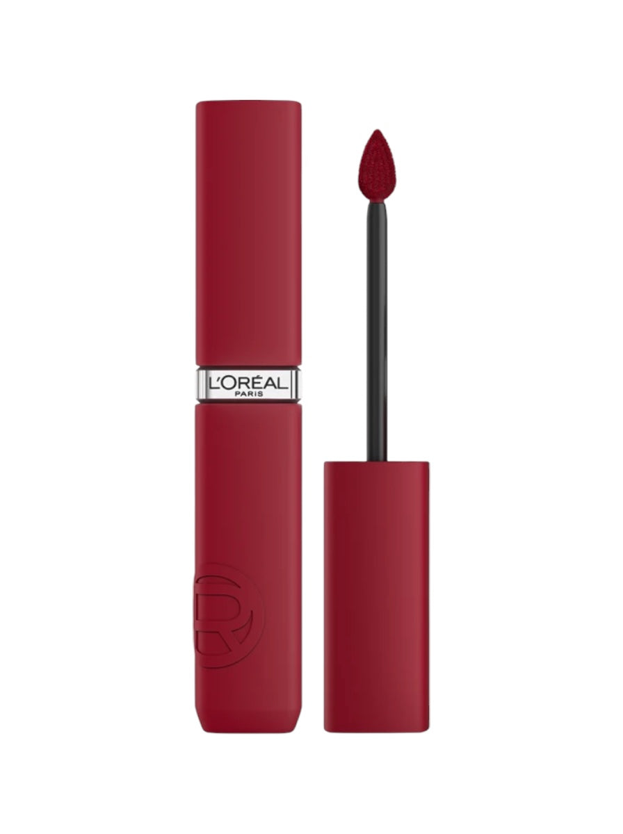 L'Oréal Paris Infaillible Matte Resistance أحمر شفاه مطفأ يدوم طويلاً ومرطب