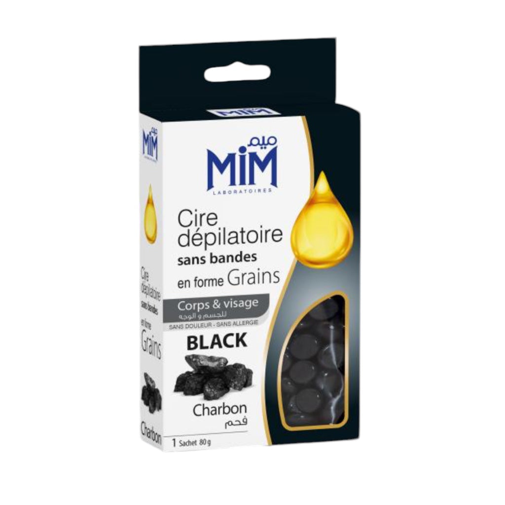 Mim Cire Dépilatoire Sans Bandes En Forme Grains Corps Visage Black Charbon