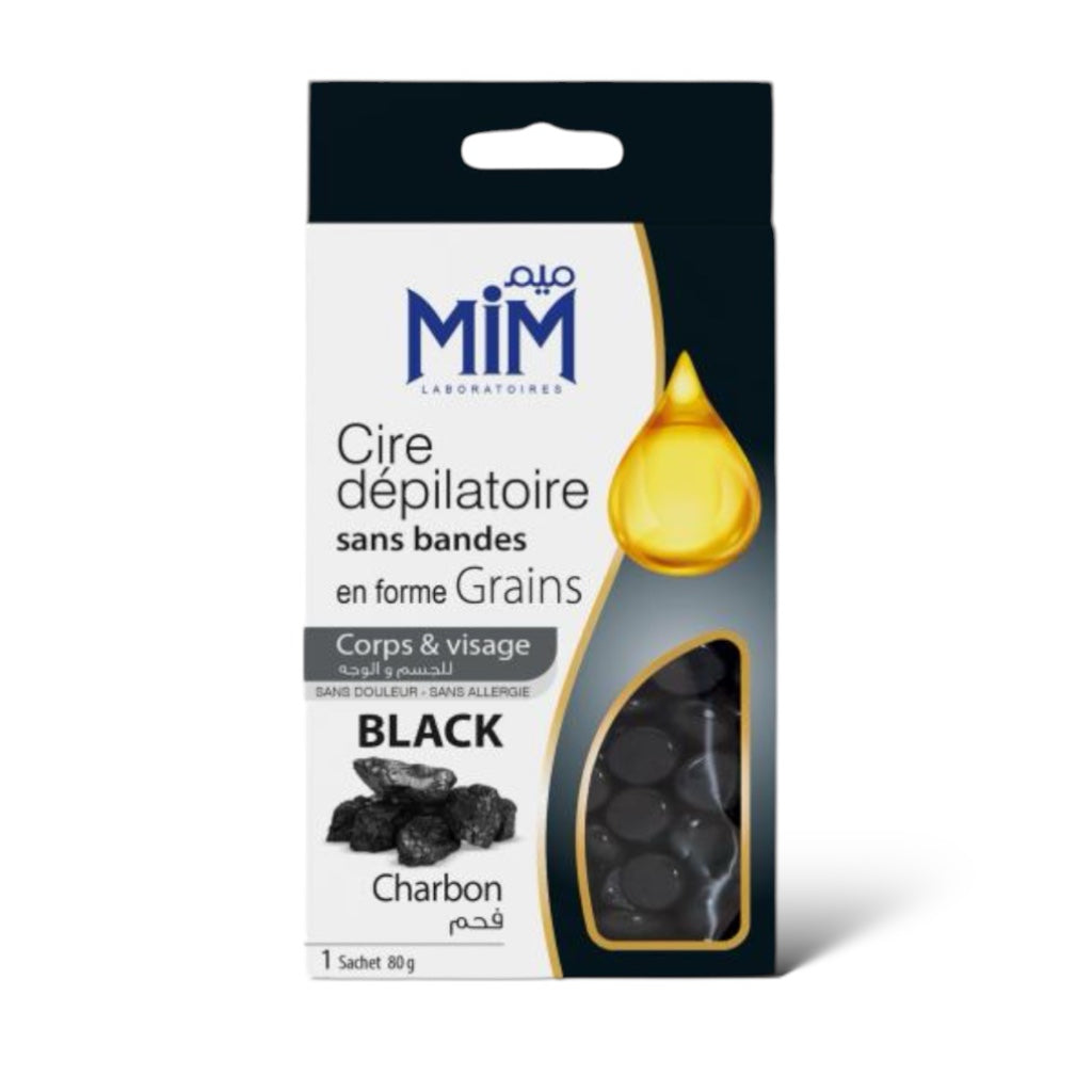 Mim Cire Dépilatoire Sans Bandes En Forme Grains Corps Visage Black Charbon