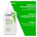 Cerave Crème Moussante Nettoyante Hydratante Visage Pour Les Peaux Normales À Sèches