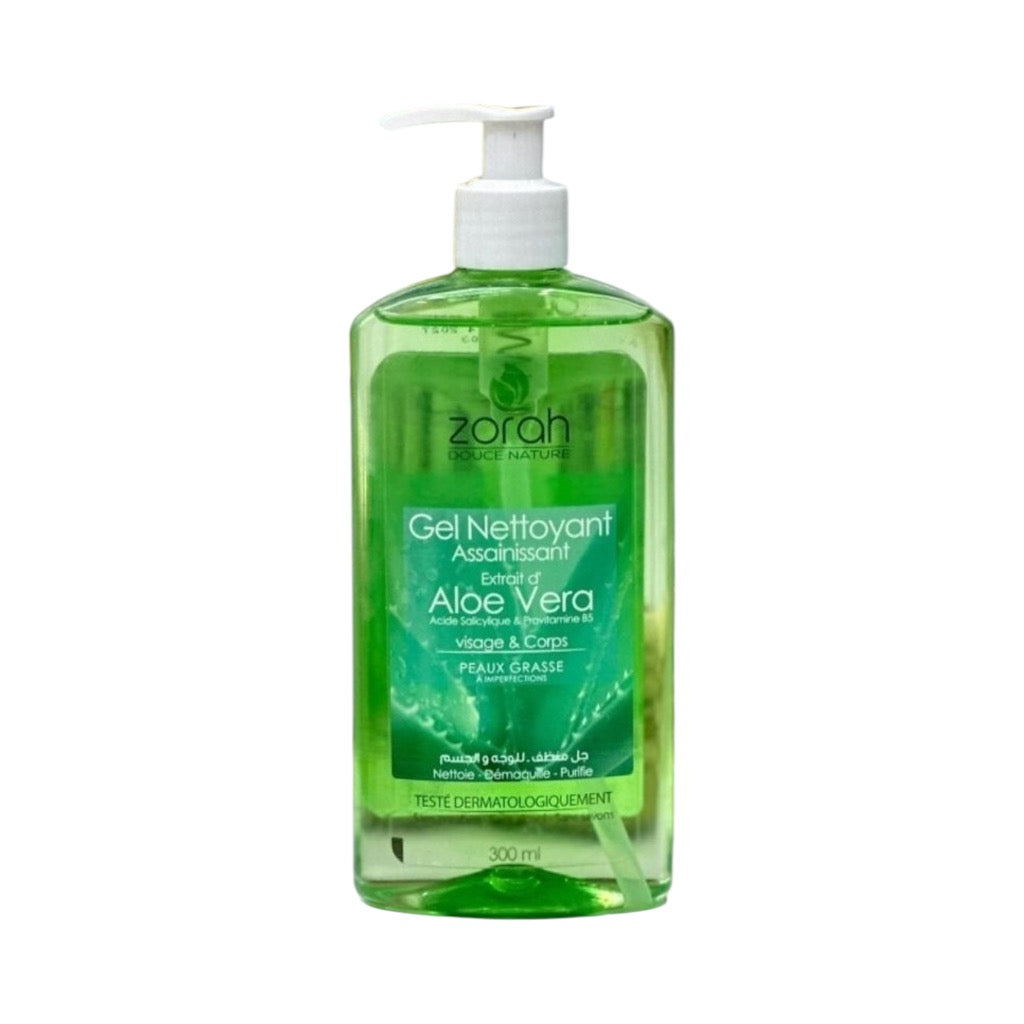 Zorah Douce Nature Gel Nettoyant Aloe Vera Pour Peaux Grasse