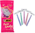 Bic Twin Femme Rasoirs Rose Femmes Peau Sensible Pack De 5 Rasoirs