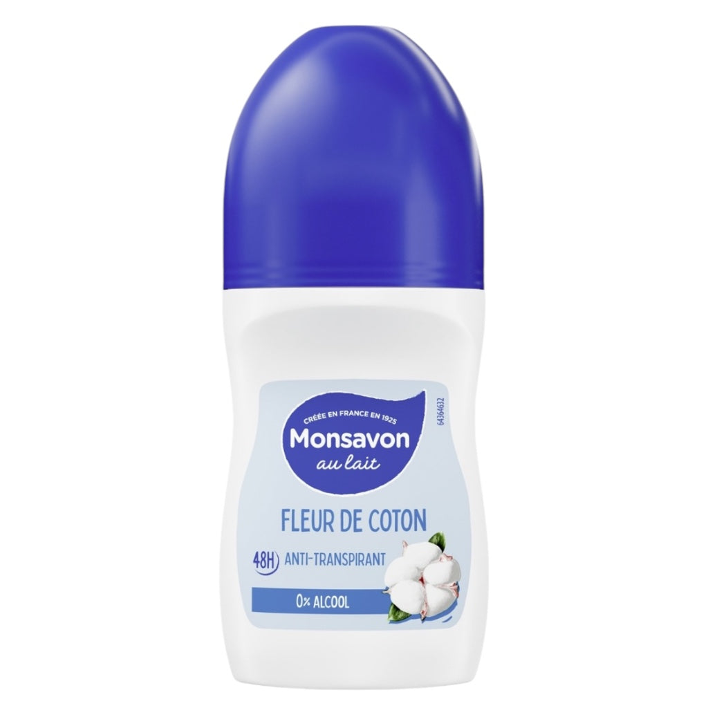 Monsavon Déodorant Anti Transparent À La Fleur De Coton 0% Alcool 48H