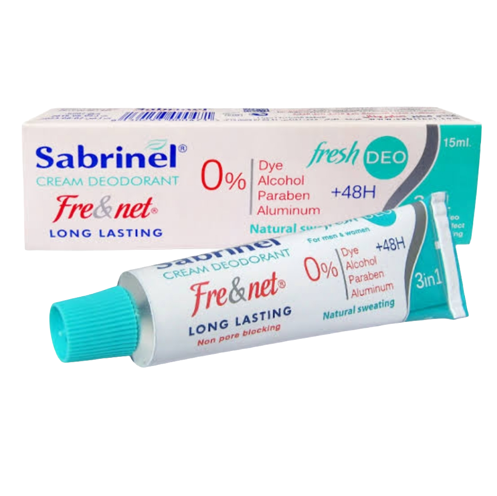Sabrinel Laboratoires Crème Déodorant Fre&Net Long Lasting 0% Dye Alcohol Paraben Aluminum +48H