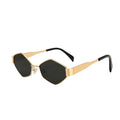 1pcs Lunettes d'été pour femmes, lunettes rétro ovales à monture en métal, style Ins, lunettes unisexes tendance, lunettes de déclaration de style de rue pour les trajets quotidiens