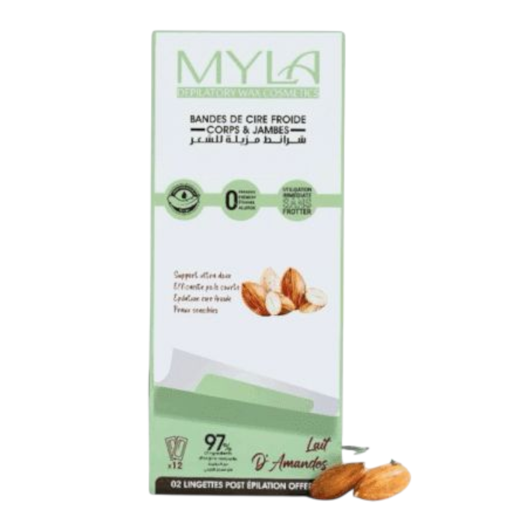 Myla Bande De Cire Corps Et Jambe Lait D’Amandes