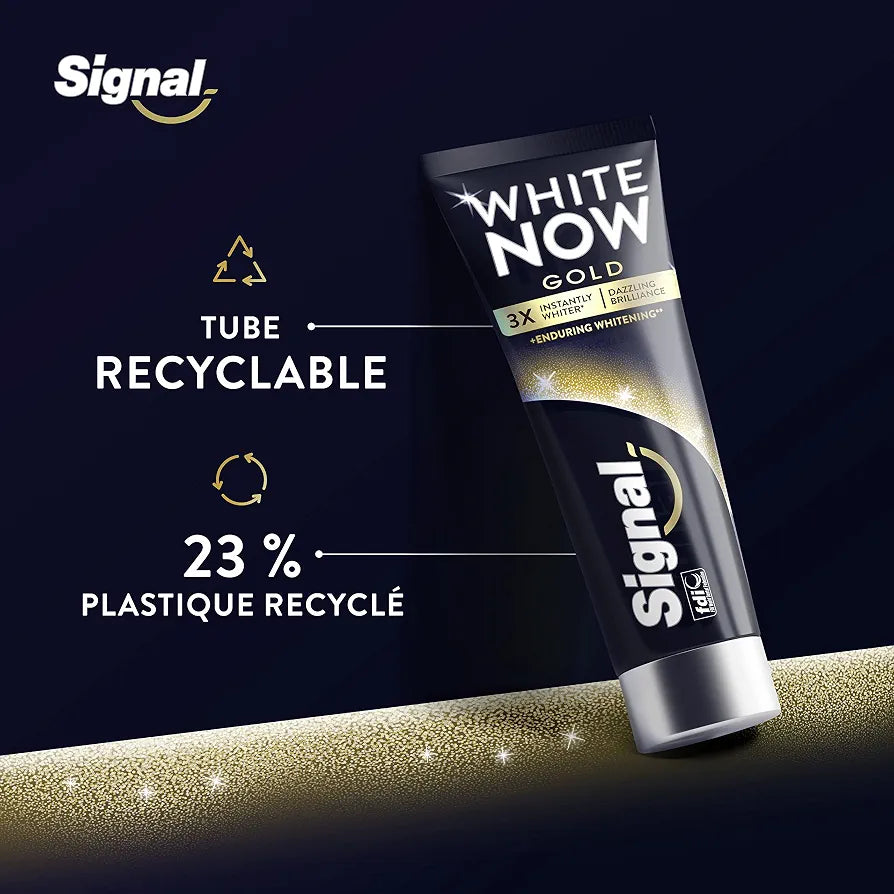 Signal Gold White Now معجون أسنان بياض فوري 3X