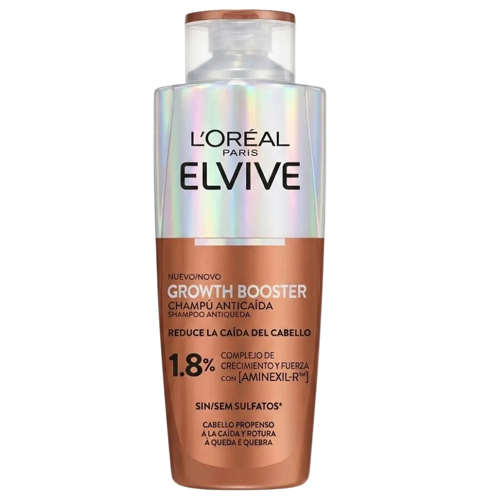 Elvive L'Oréal Paris Growth Booster Shampooing Anti-Chute Sans Sulfates À L'Aminexil