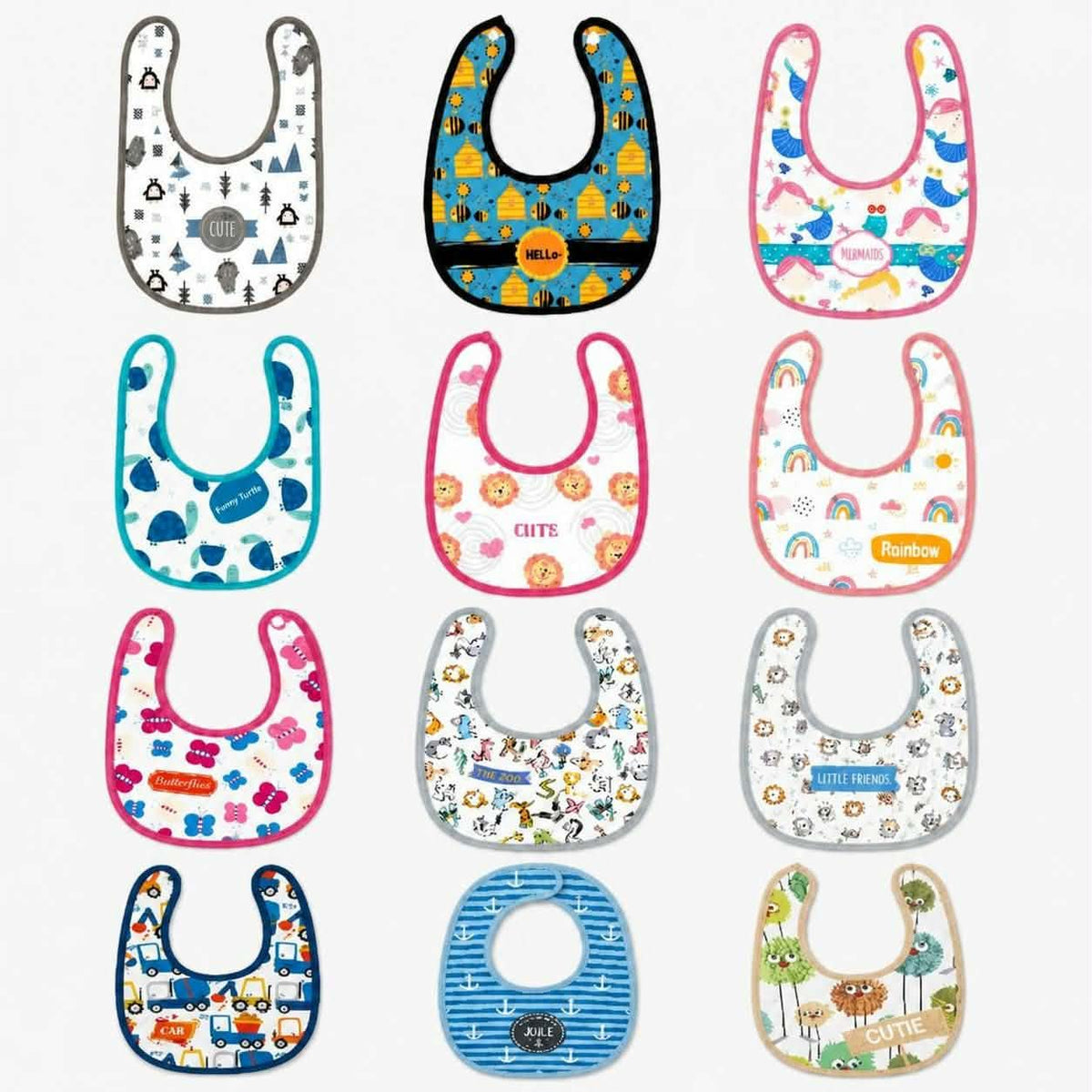 1pc Bavoir Bébé Imperméable Avec Motifs Animaux Modèles Variés