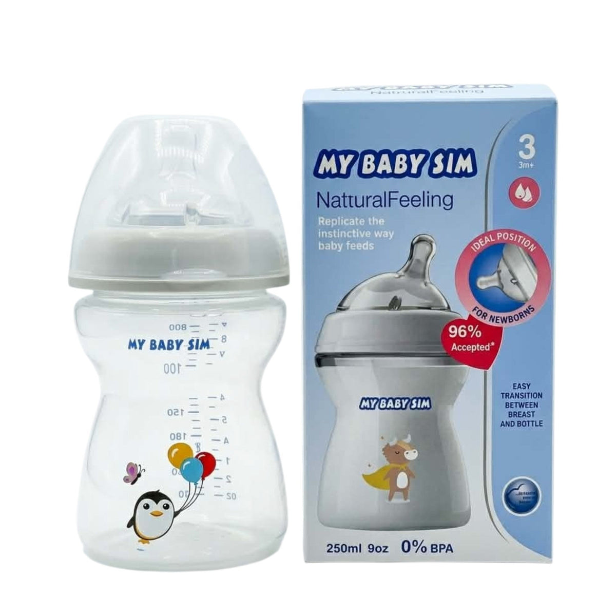 My Baby Sim Biberon Natural Feeding – 3 Mois+