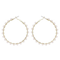 Boucles D’Oreilles Créoles Perles Fines