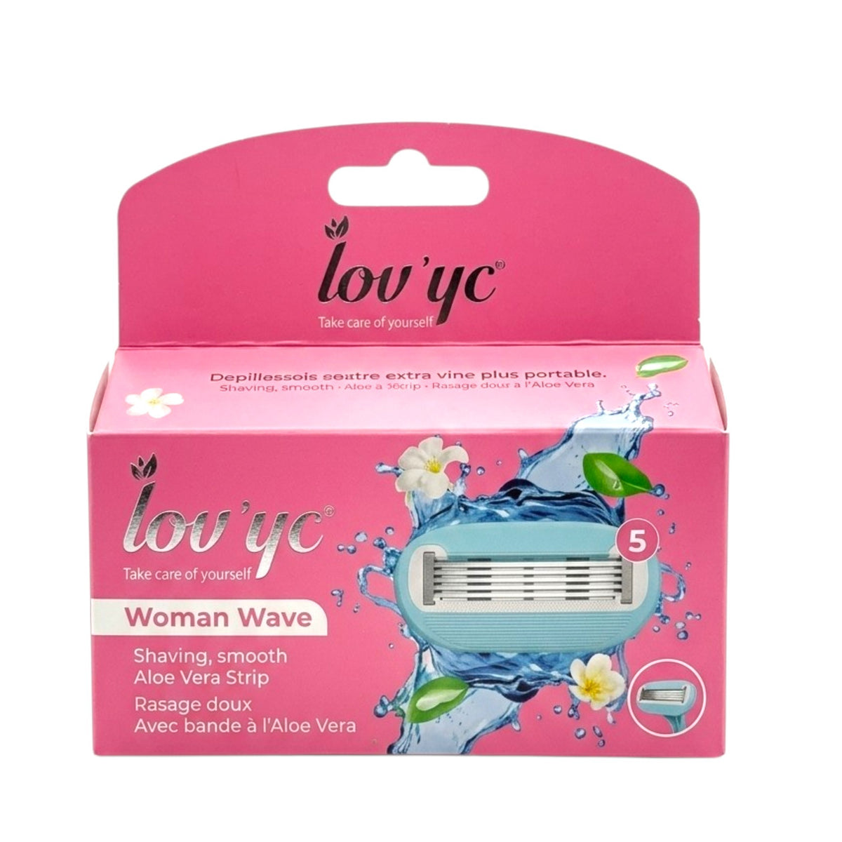 Lov’Yc Rasoir Femme 5 Lames Woman Wave – Aloe Vera 1 Pièce