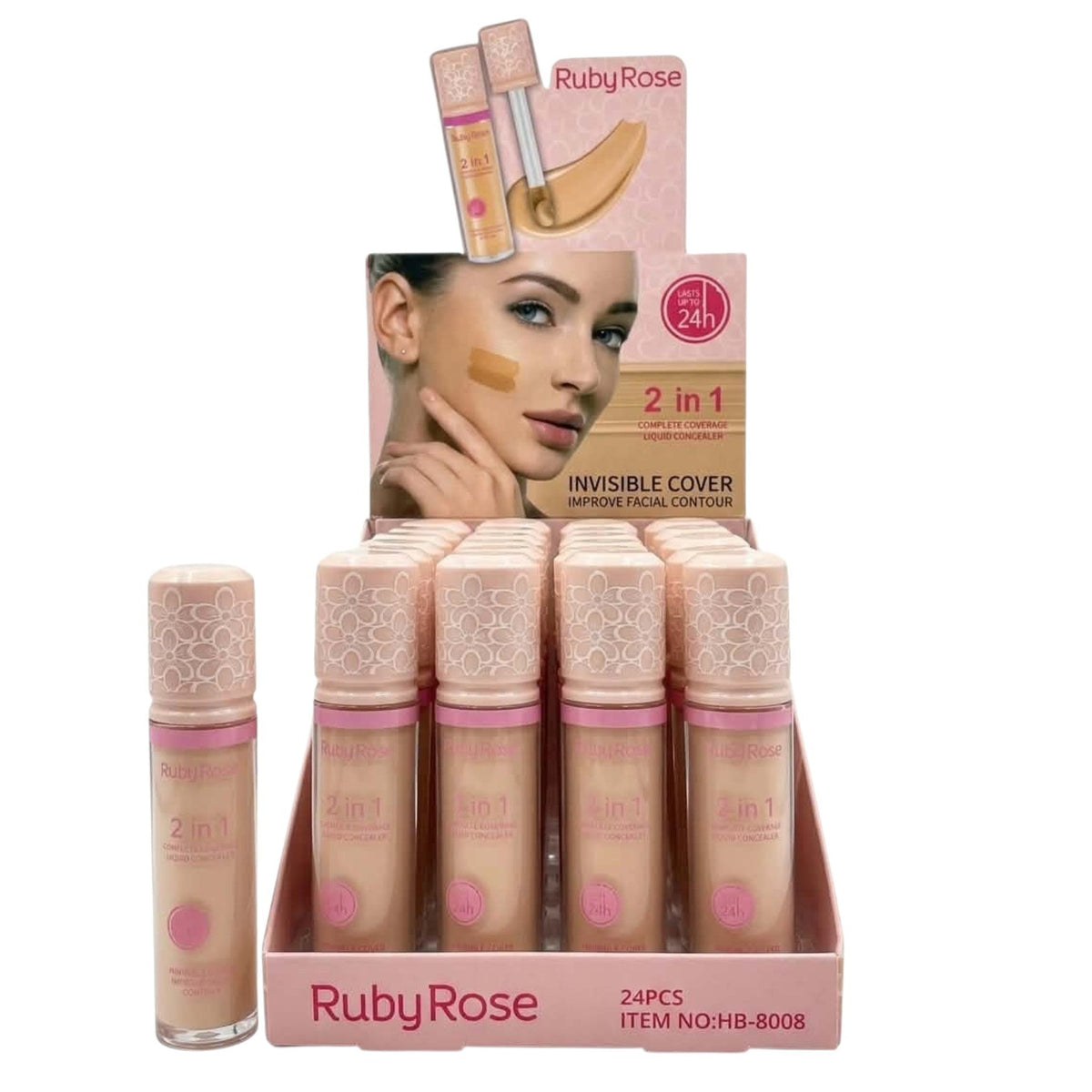 Ruby Rose Correcteur Liquide 2en1 Invisible Cover 24h