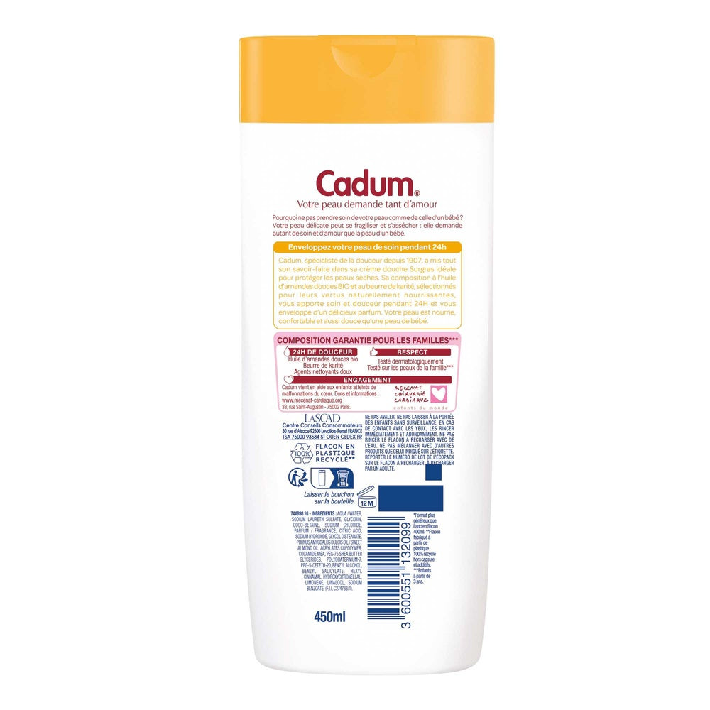 Cadum Crème Douche Surgras Beurre De Karité