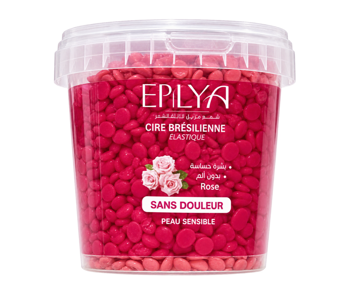 Epilya Cire Brésilienne Élastique À La Rose – Cire À Épiler sans douleur Pour Peau Sensible