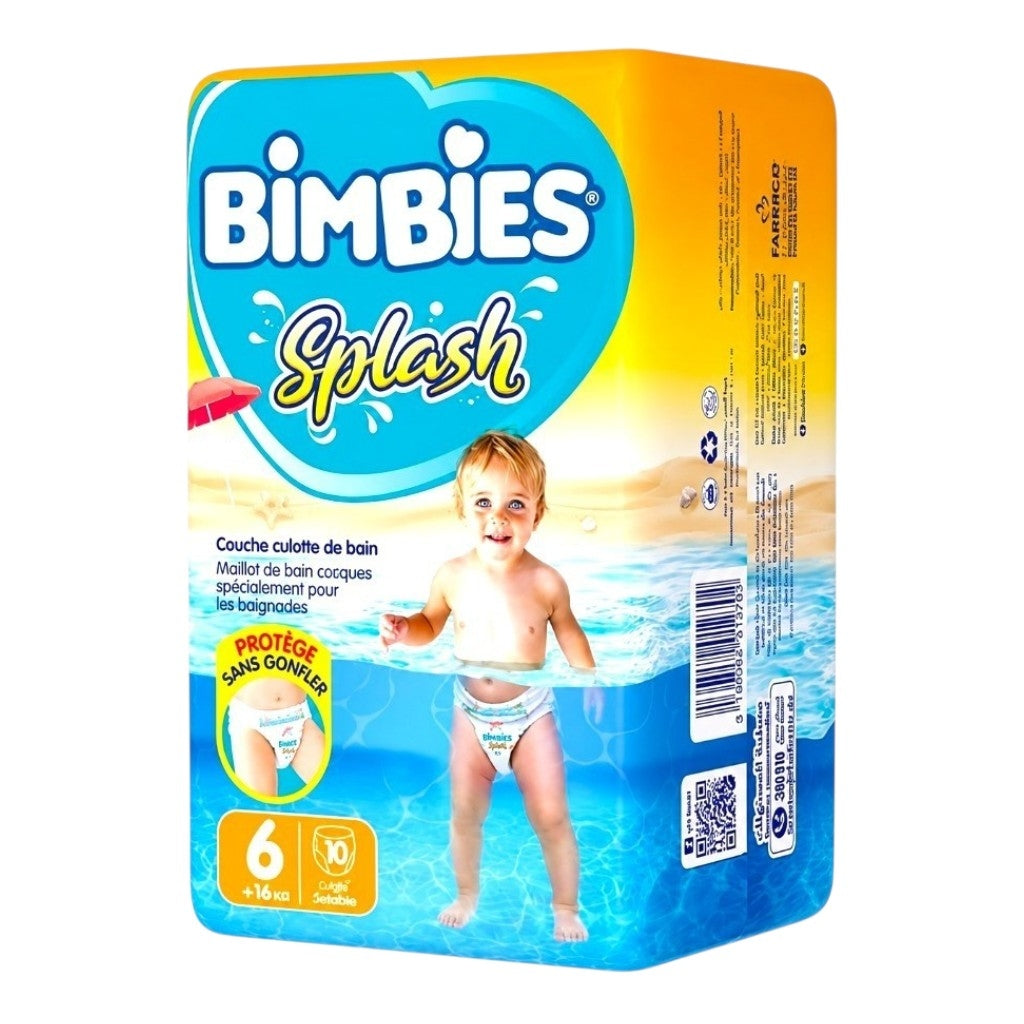 Bimbies Splash Couches-Culottes De Bain Jetable Baby Shark Taille 6 (15–30 Kg)