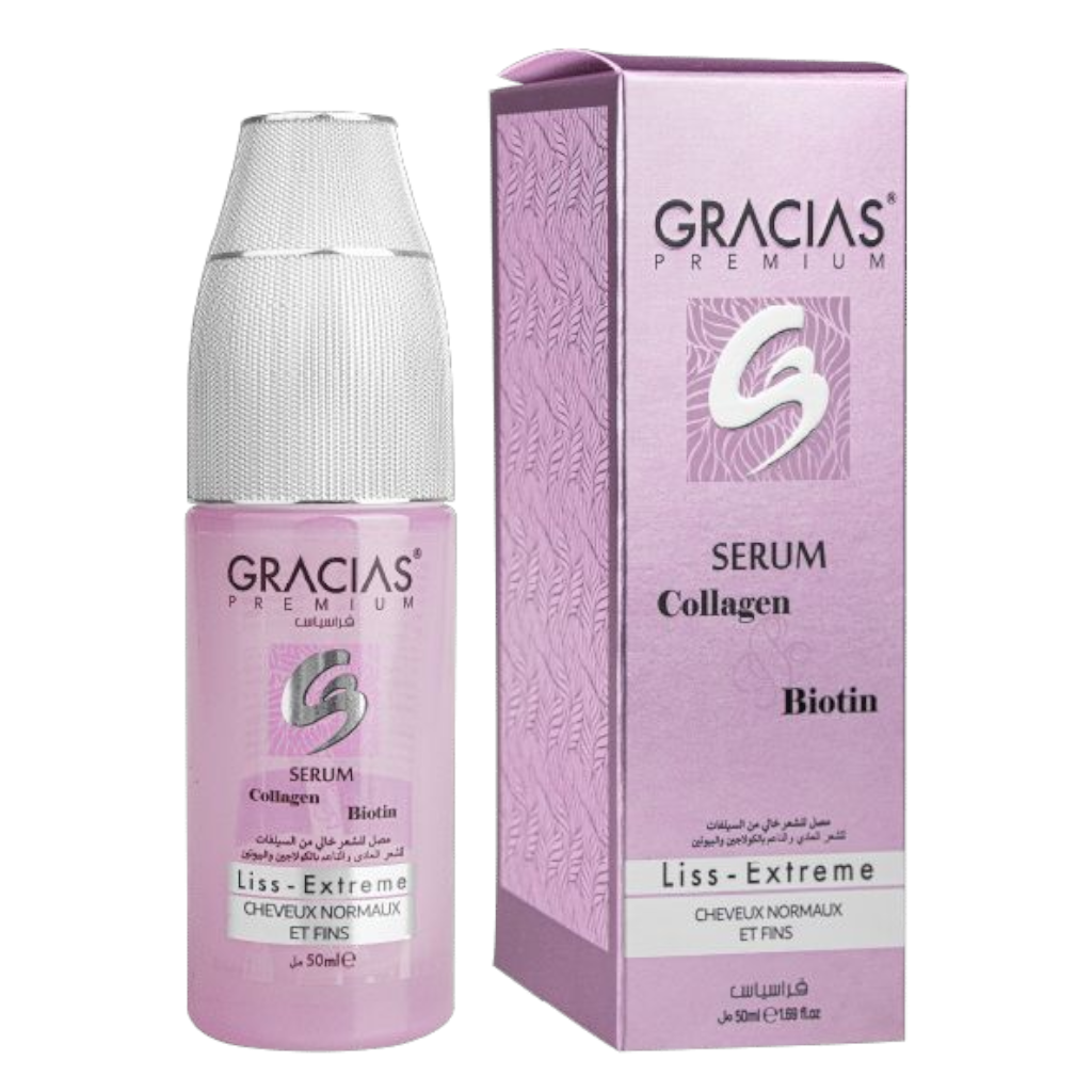 Gracias Premium Sérum Collagen Biotin Liss Extrême Cheveux Normaux Et Fins