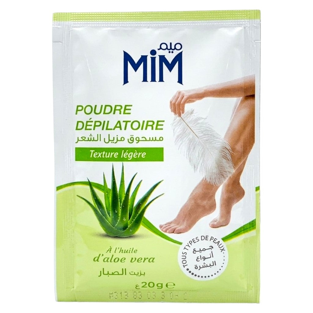 Mim Poudre Dépilatoire Texture Légére À L'Huile D'Aloès Vera Tiustypes De Peaux 2Pcs
