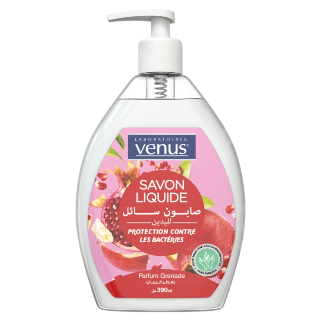 Venus Savon Liquide Protection Contre Les Bactéries Parfum Grenade