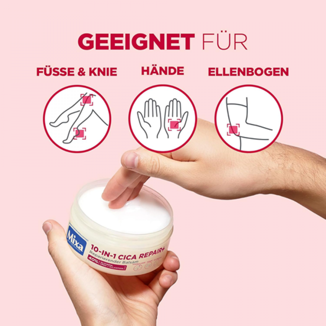 Mixa Cica Réparation 10-En-1 – Pommade Ultra-Réparatrice 40% Glycérine Urée & Allantoïne – Peaux Très Sèches