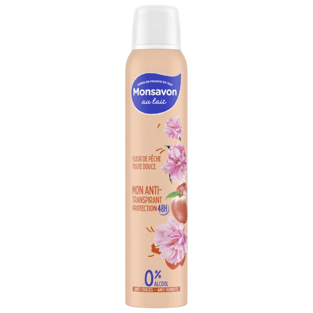 Monsavon Déodorant Spray Anti Transpirant Fleur De Pêche