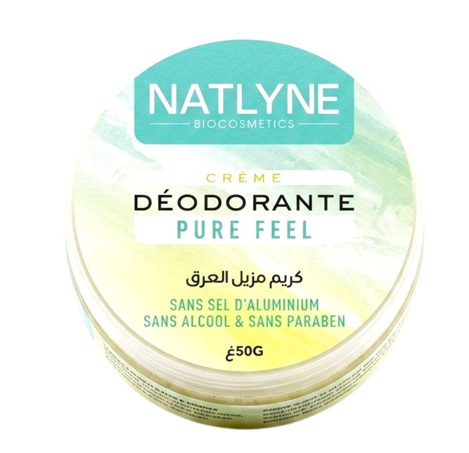 Natlyne كريم مزيل عرق بيور فيل بدون كحول وبدون بارابين