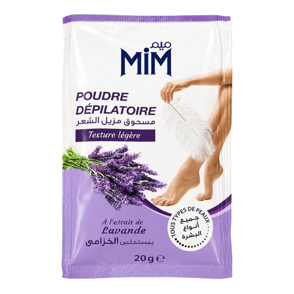 Mim Poudre Dépilatoire Texture Légére Àl'Xtrait De Lavande Tiustypes De Peaux 2Pcs