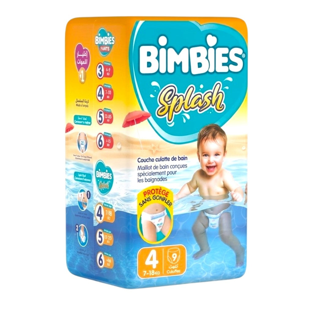 Bimbies Splash Couches De Bain Jetable Baby Shark Taille 4